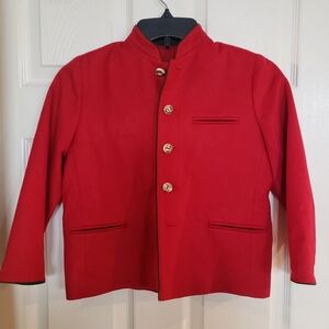 Kid's Susanne Spatt Wool Bavarian Red Blazer Jacket Size 8